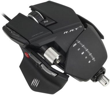 Ratón gaming - Mad Catz R.A.T 5, 5600 dpi, 6 botones programables, ajustable
