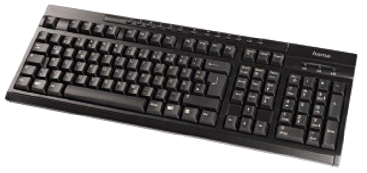 Teclado - Hama 011288 AK-2200, Con cable, Negro