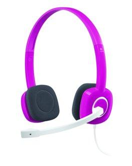 Auriculares con micrófono - Logitech Sterero Headset H150, en rosa y controles integrados