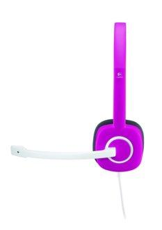Auriculares con micrófono - Logitech Sterero Headset H150, en rosa y controles integrados