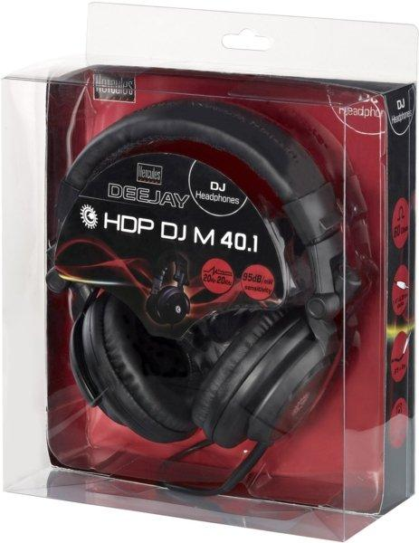 Auriculares DJ - Hércules HDP DJ M 40.1, negros, carcasa giratoria