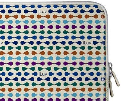 Funda para Macbook de 13,3" - iLuv Festival, con cierre de cremallera y bolsillo exterior