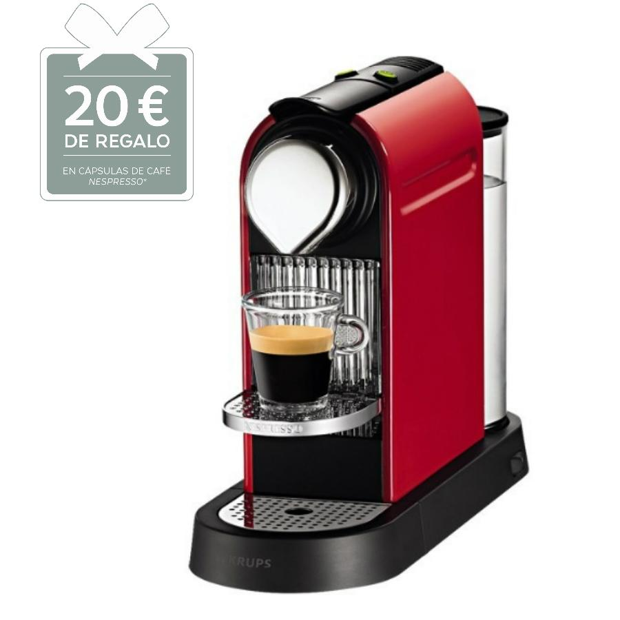 Cafetera de cápsulas Nespresso - Krups XN7205 P4 CITIZ ROJA Presión de 19 bares, Automática