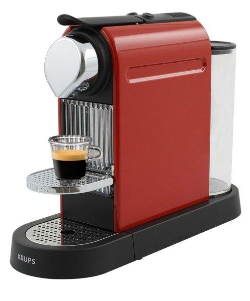 Cafetera de cápsulas Nespresso - Krups XN7205 P4 CITIZ ROJA Presión de 19 bares, Automática