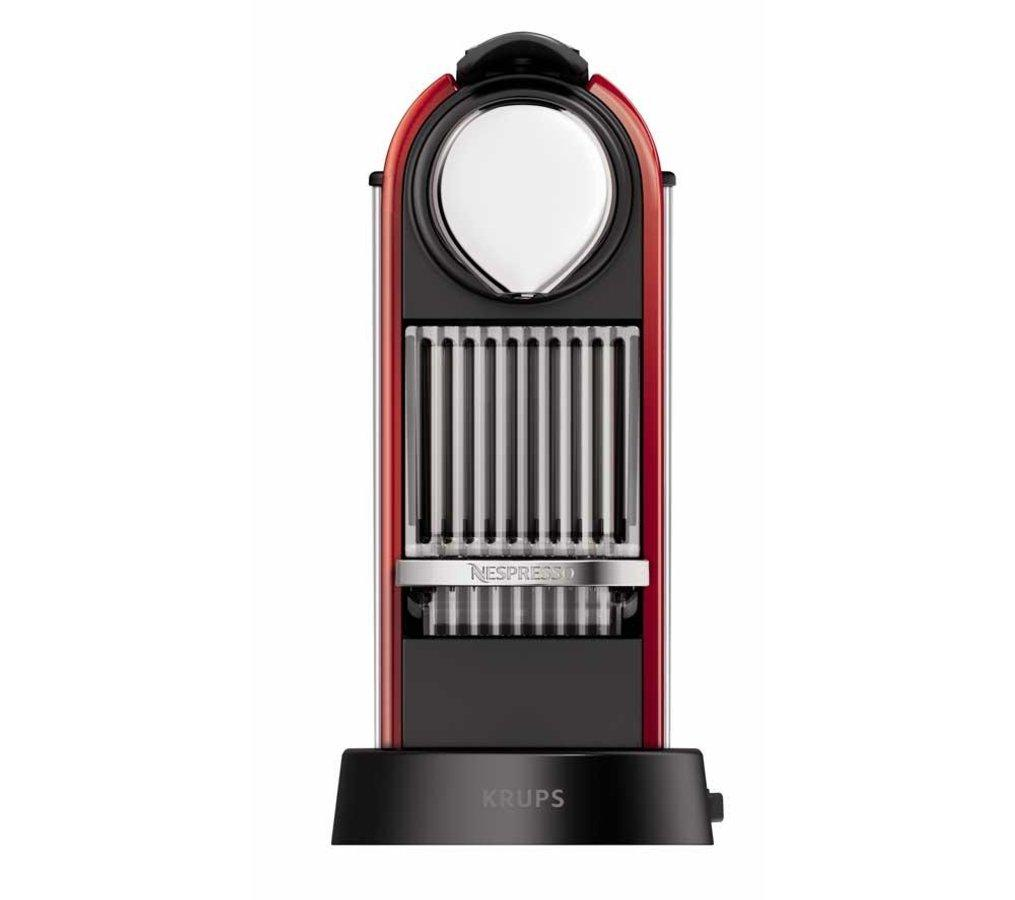 Cafetera de cápsulas Nespresso - Krups XN7205 P4 CITIZ ROJA Presión de 19 bares, Automática