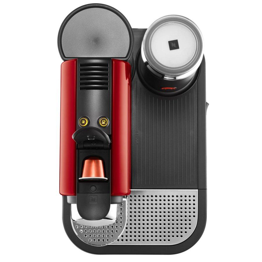 Cafetera de cápsulas Nespresso - Krups XN7305 P4 CITIZ MILK ROJA Presión de 19 bares, Automática