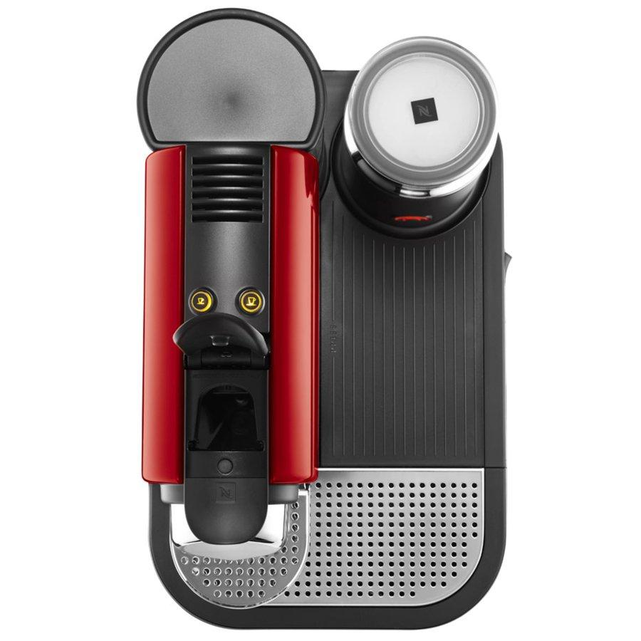 Cafetera de cápsulas Nespresso - Krups XN7305 P4 CITIZ MILK ROJA Presión de 19 bares, Automática