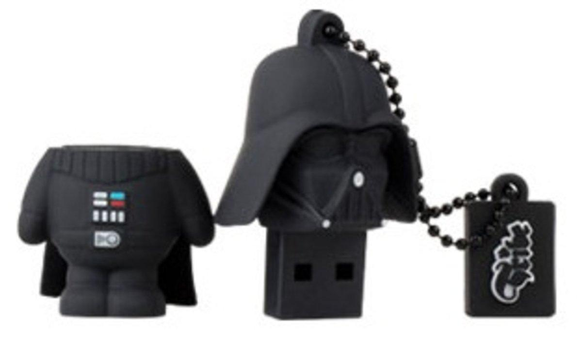 Pendrive 8Gb - Tribe Darth Vader, USB 2.0, Star Wars, goma blanda