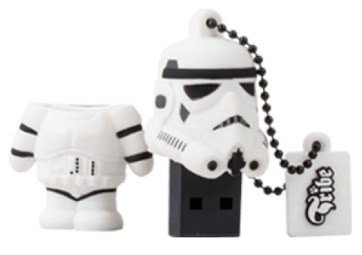 Pendrive 8Gb - Tribe Stormtrooper, USB 2.0, Star Wars, goma blanda