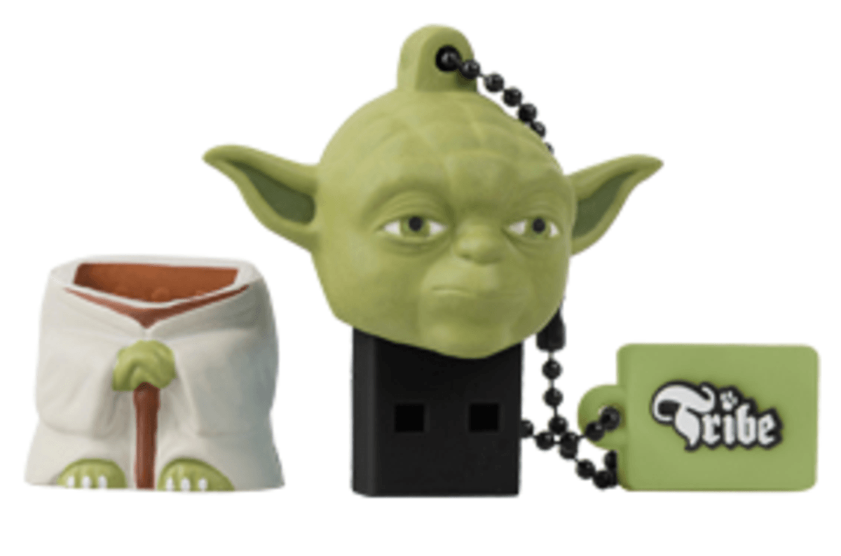 Pendrive 8Gb - Tribe Yoda, USB 2.0, Star Wars, goma blanda