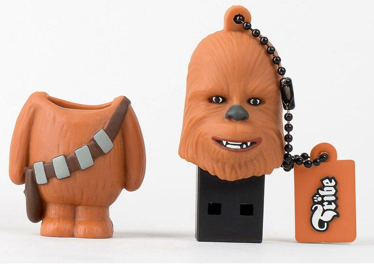 Pendrive 8Gb - Tribe Chewbacca, USB 2.0, Star Wars, goma blanda