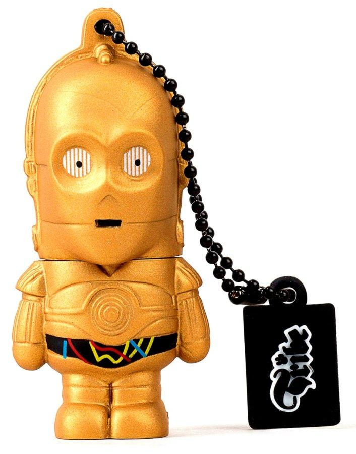Pendrive 8Gb - Tribe C-3PO, USB 2.0, Star Wars, goma blanda