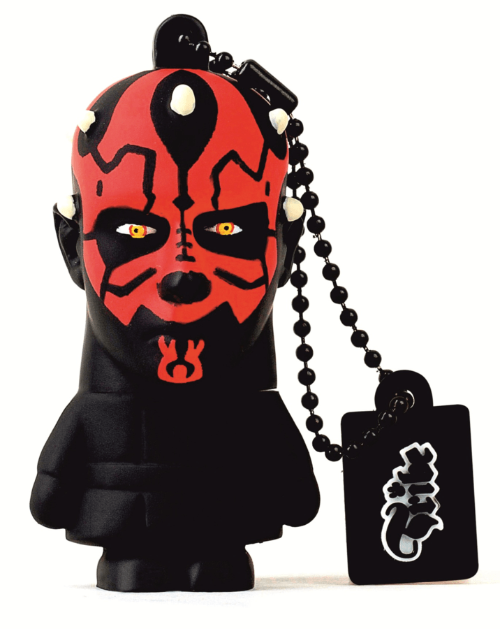 Pendrive 8Gb - Tribe Darth Maul, USB 2.0, Star Wars, goma blanda