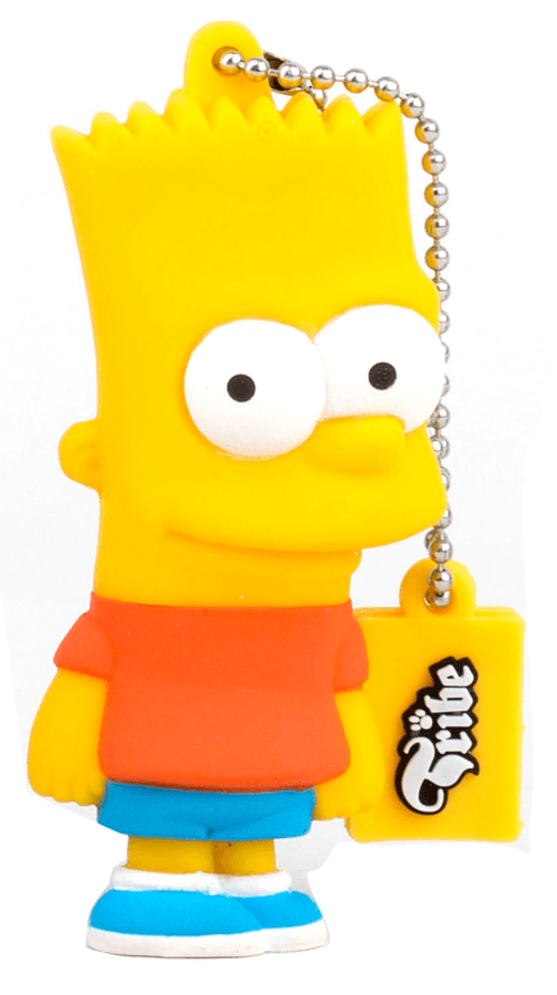 Pendrive 8Gb - Tribe Bart, USB 2.0, Los Simpsons, goma blanda