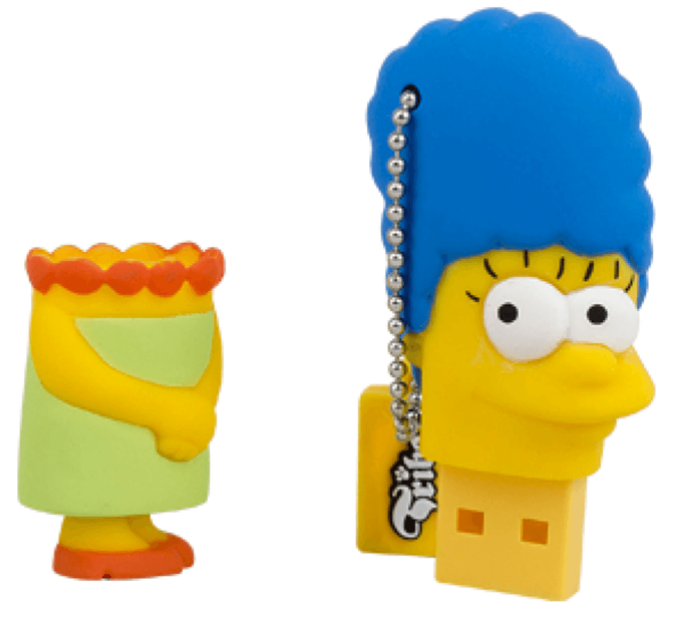 Pendrive 8Gb - Tribe Marge, USB 2.0, Los Simpsons, goma blanda
