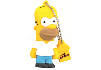 Pendrive 8Gb - Tribe Homer, USB 2.0, Los Simpsons, goma blanda