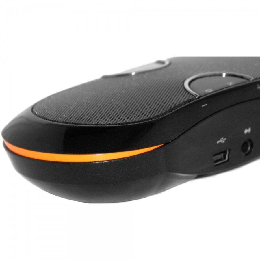 Altavoz estéreo - Woxter I-Sound 100, 12W, negro y naranja, reproductor MP3 integrado
