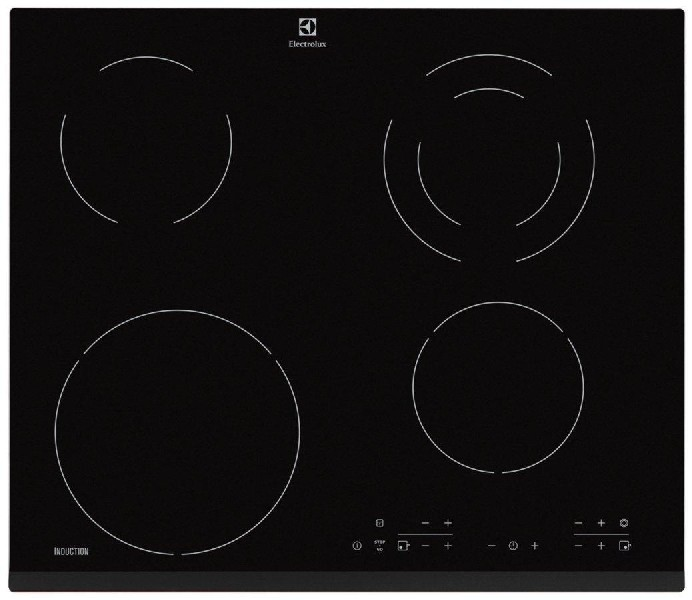 REACONDICIONADO Seminuevo(*) Encimera - Electrolux EHG6341FOK, Inducción Mixta, 4 zonas, Zonas eléctricas, 60 cm, Función Stop+GO, Negro