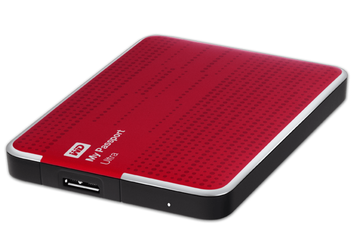 Disco duro de 1TB - WD My Passport Ultra, USB 3.0, 2.5" y en color rojo