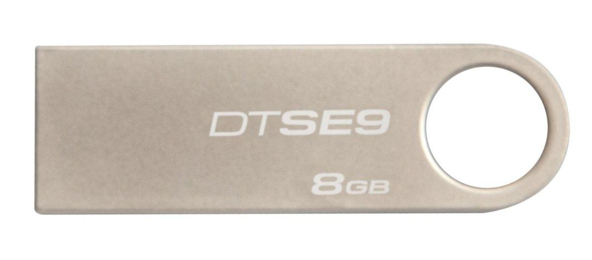 Pendrive de 8Gb - Kingston DTSE9, USB 2.0, color plateado