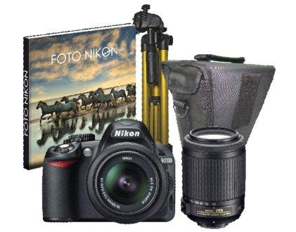 Cámara Réflex - Nikon Kit D3100 + 18-55 mm + 55-200 mm VR + accesorios