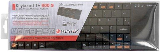 Teclado inalámbrico - Woxter TV 900 S, con multitouch pad, 2.4Ghz y en color negro