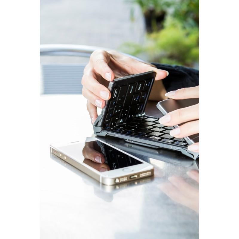 Teclado Multi dispositivo - Silver HT Origami Portable, Bluetooth, Plegable