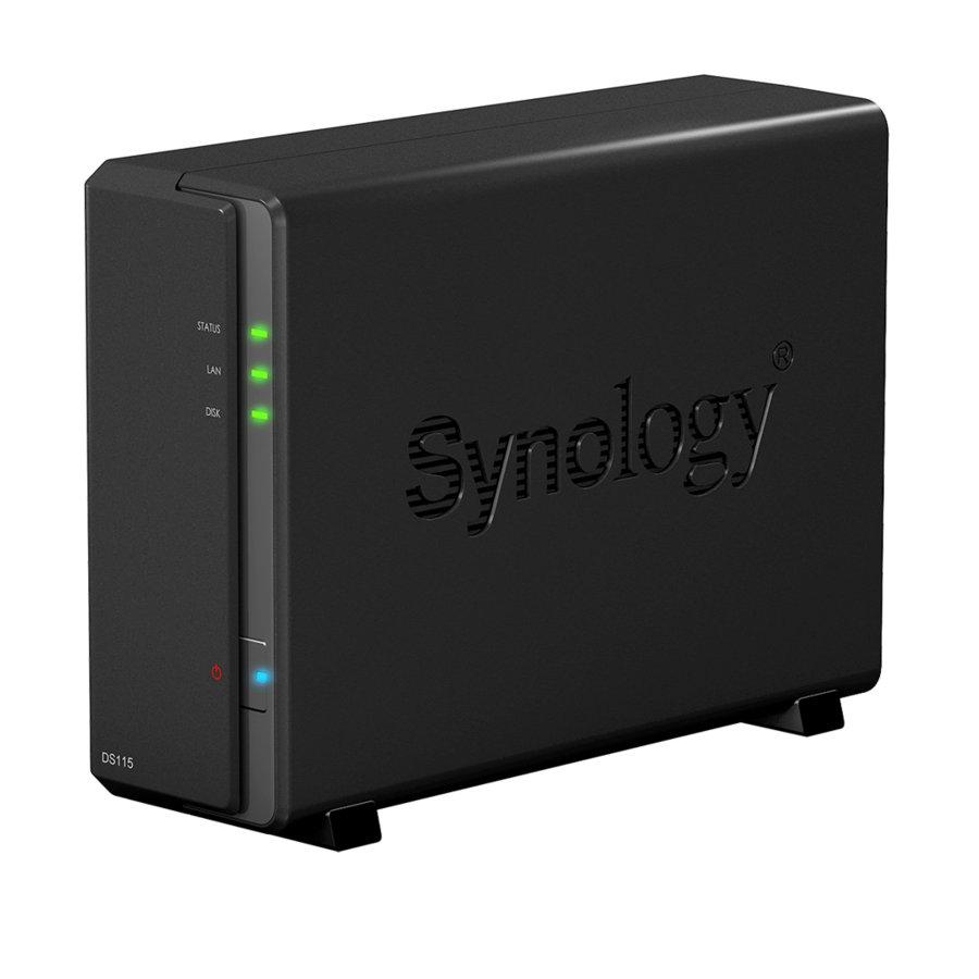 Servidor NAS - DS115 de Synology, 1 bahía, negro