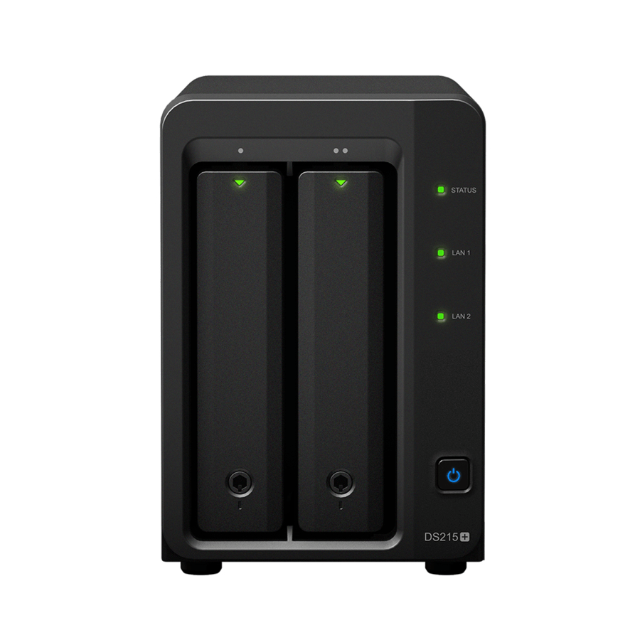Servidor NAS - DS215+ de Synology, 2 bahías, negro
