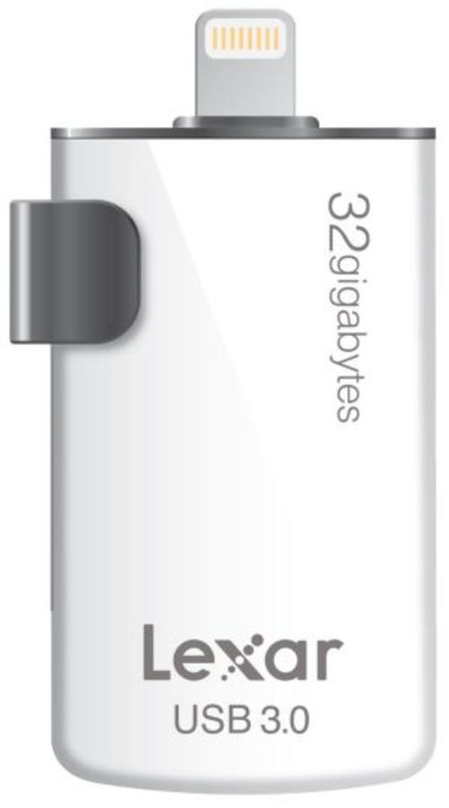 Lexar 32GB, USB 3.0/Lightning 32GB USB 3.0/Lightning Negro, Color blanco unidad flash USB