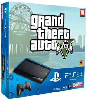 Consola - Sony - PS3 Negra, 500Gb + GTA V
