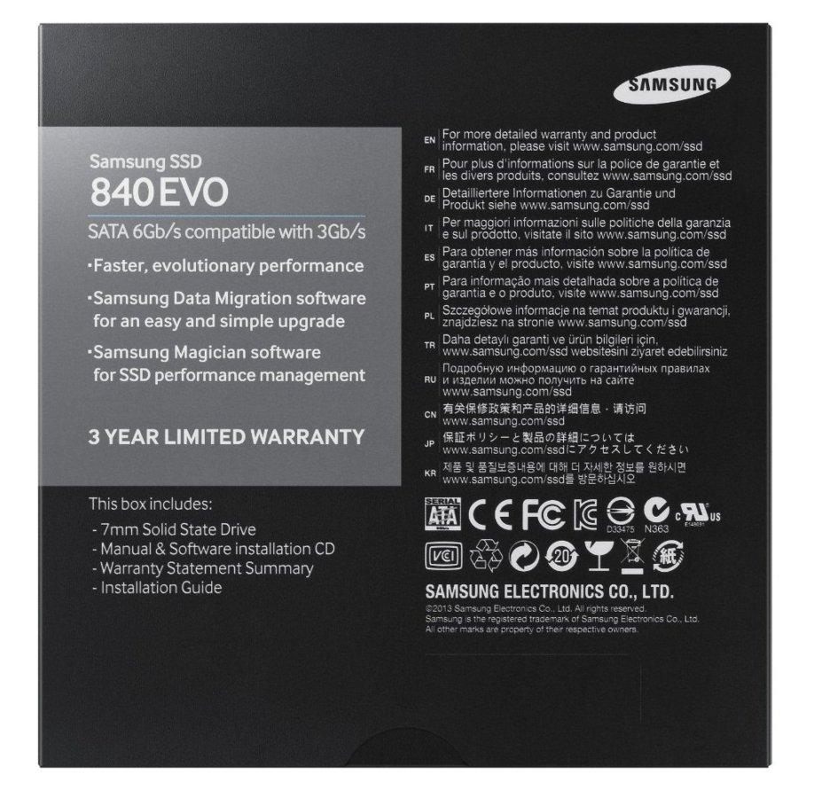 Disco duro SSD de 250Gb - Samsung 840 EVO, 2,5 pulgadas, SATA III
