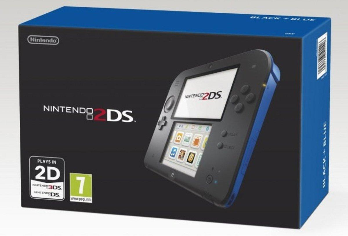 Consola - Nintendo - 2DS, Azul y Negra