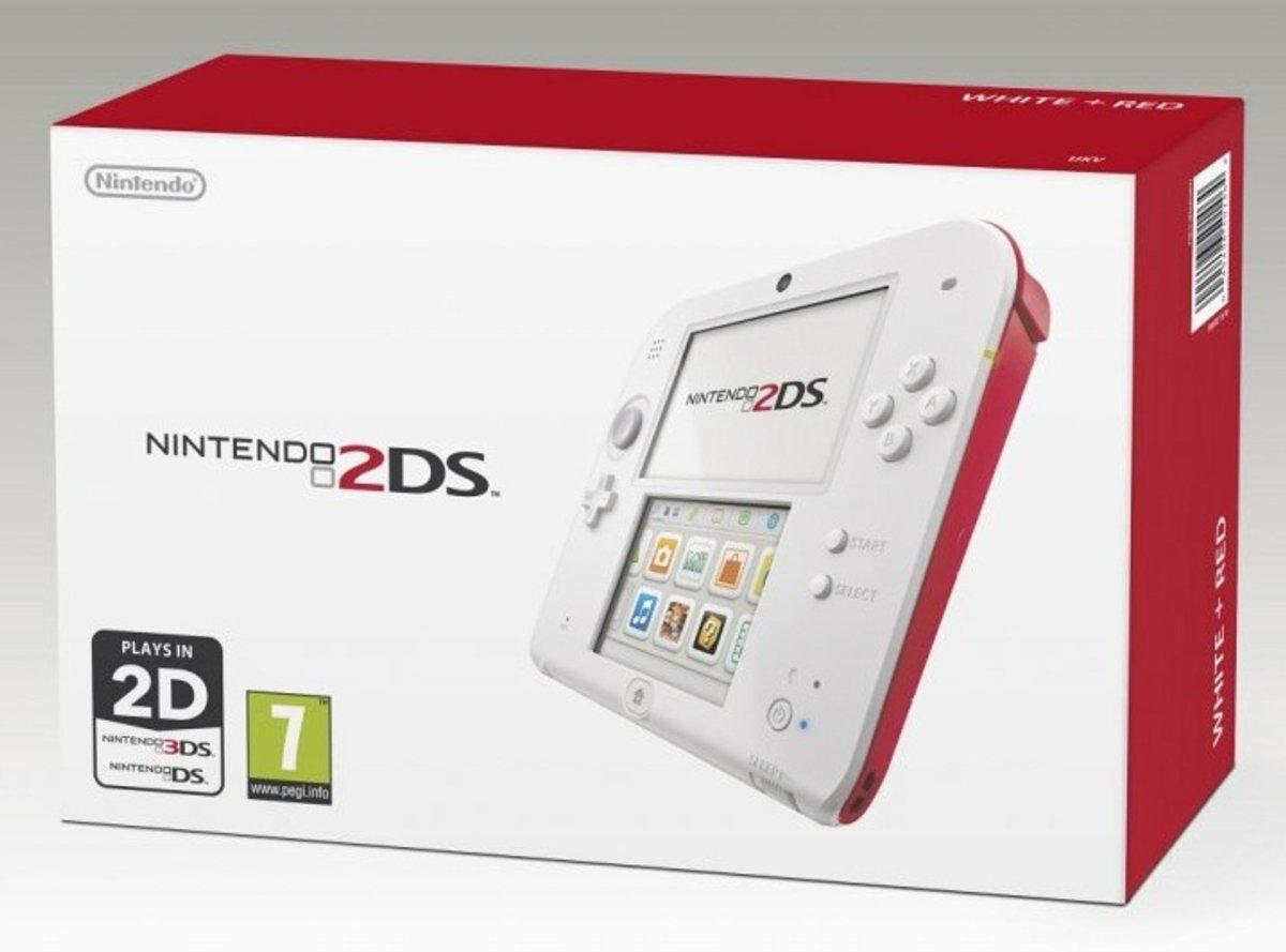 Consola - Nintendo - 2DS, Roja y Blanca