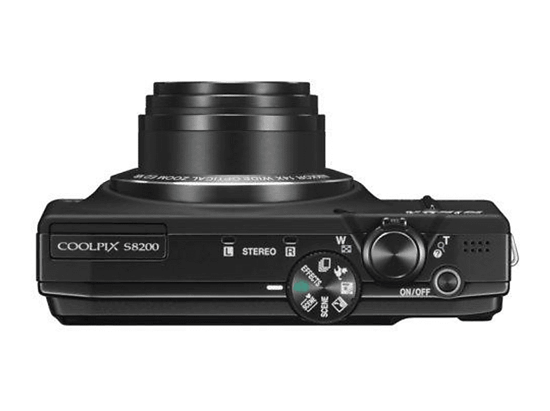 Cámara | Nikon Coolpix S8200 Negra, 16.1 Megapíxeles, Zoom 14x