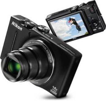 Cámara - Nikon Coolpix S8200 Negra, 16.1 Megapíxeles, Zoom 14x