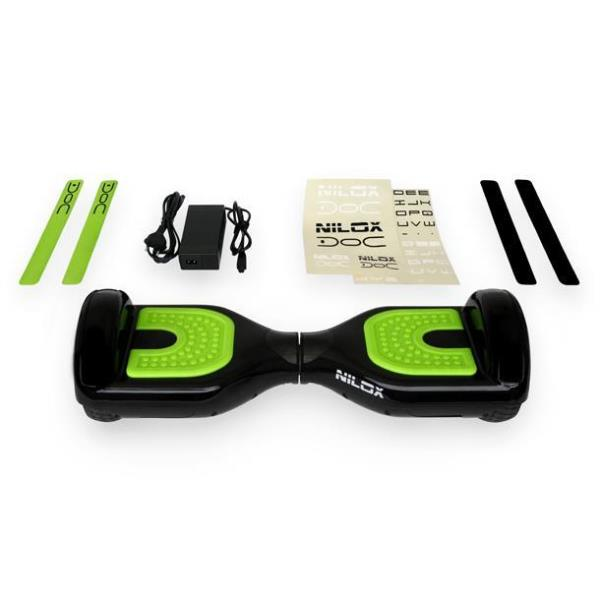 Hoverboard - Nilox Doc Hoverboard 6.5, 10 km/h, Verde