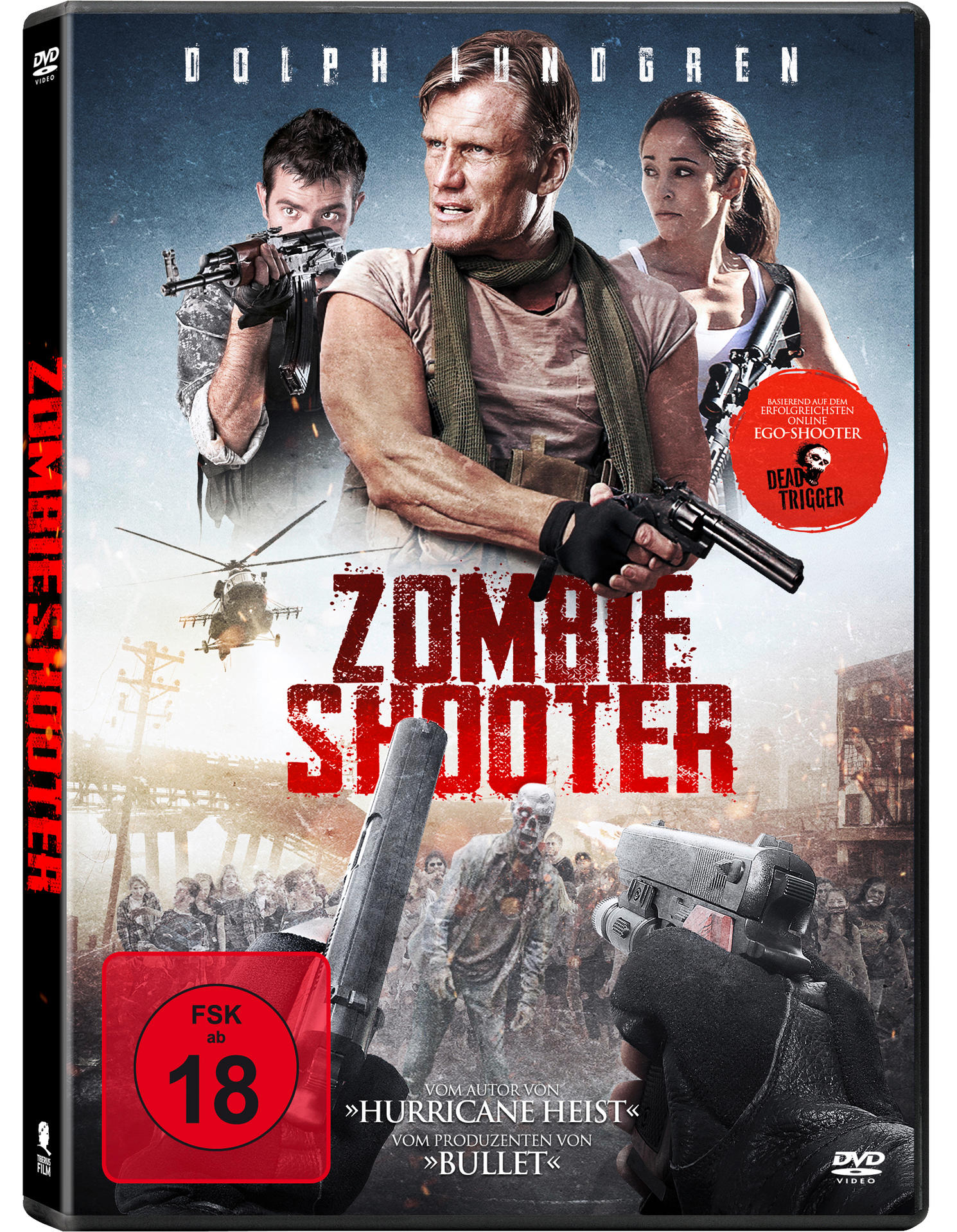 DVD-Cover mit Dolph Lundgren, Zombie-Thema.