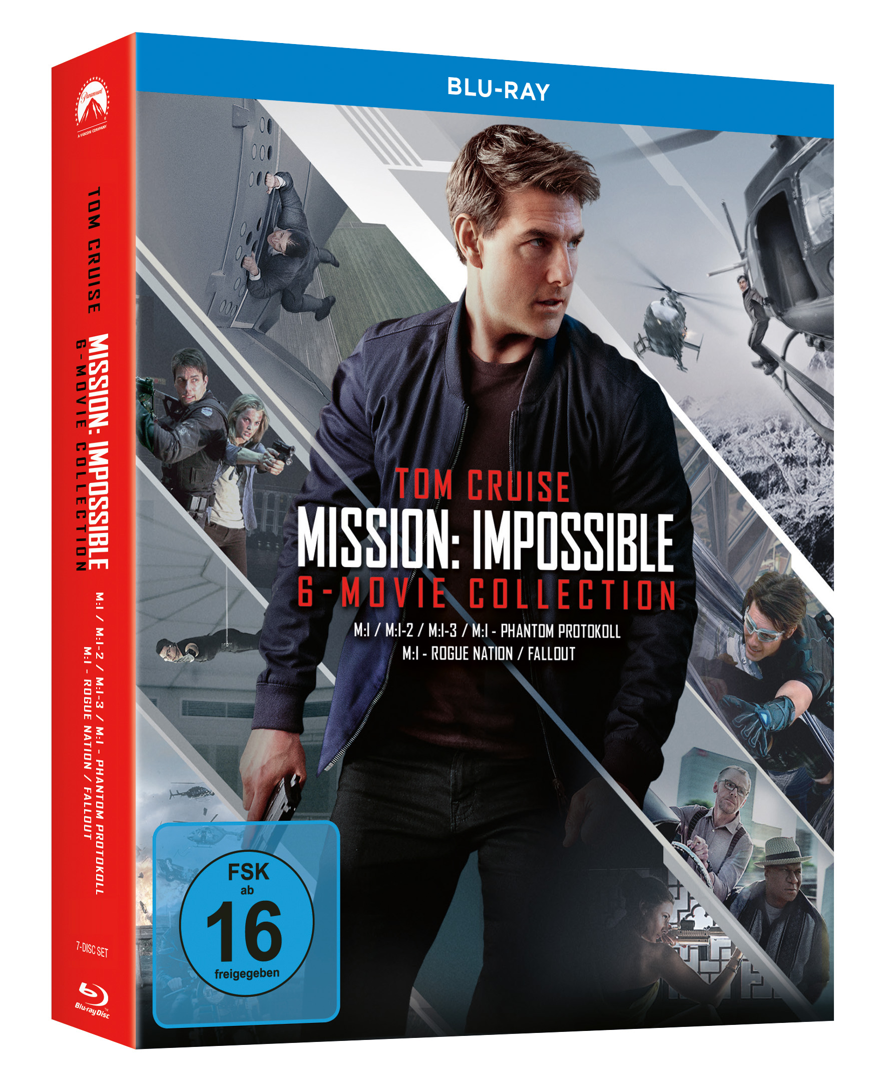 Film-Box-Set mit Tom Cruise auf dem Cover. Das Set ist blau und rot.