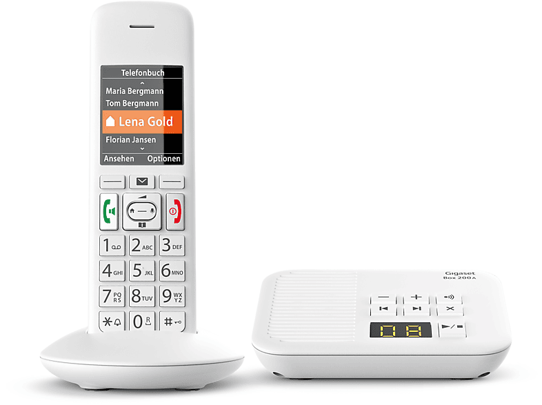 GIGASET Schnurlostelefon E370A mit Anrufbeantworter, weiß  (S30852-H2841-C102) online kaufen | MediaMarkt