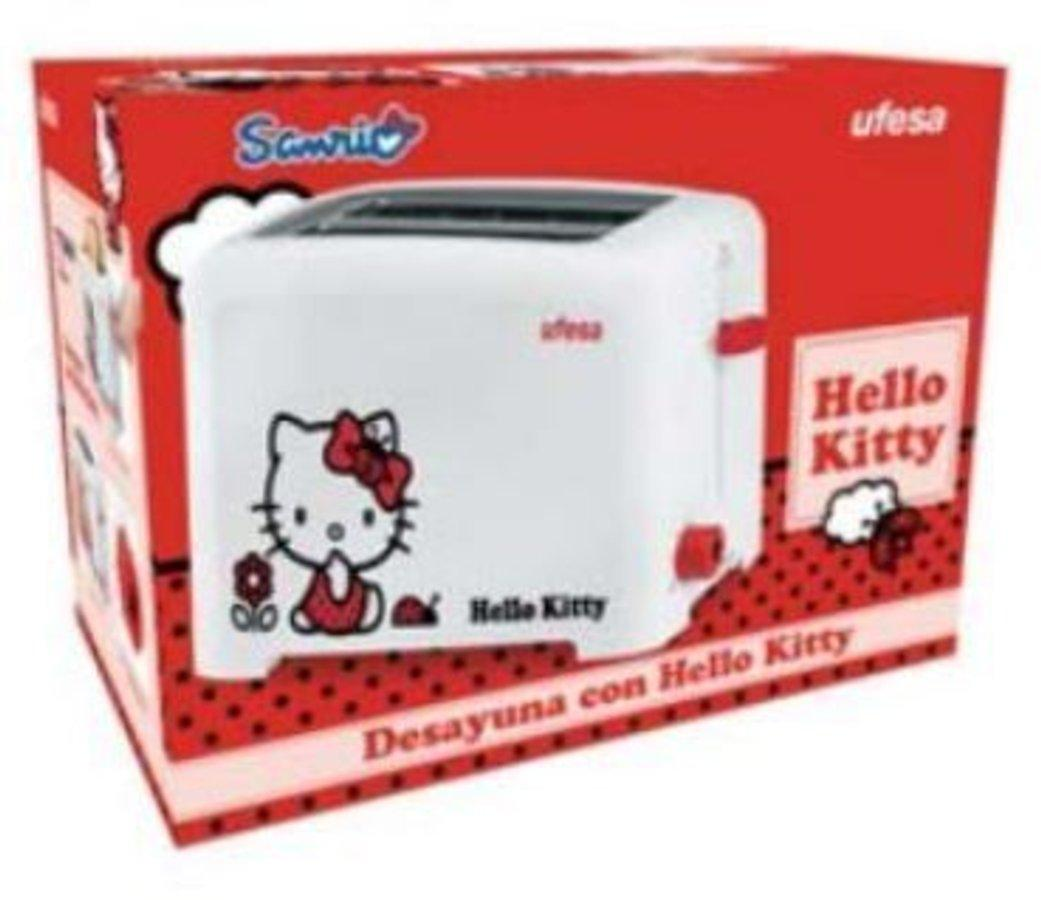 Tostadora - Ufesa TT7360HK HELLO KITTY Potencia 900W, Capacidad para 2 tostadas, Especial pan de
