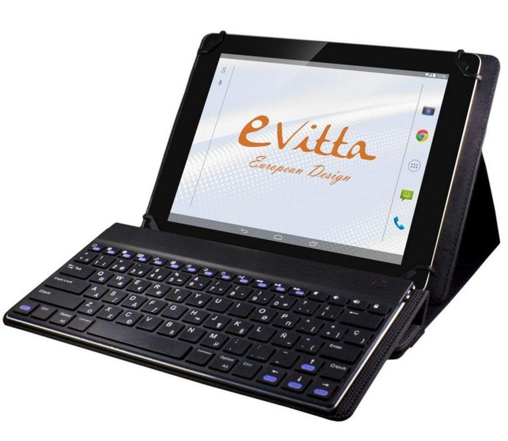 Funda para tablet de 7 y 8 pulgadas - E-vitta KeyTab Advance BT Black, con teclado Bluetooth,