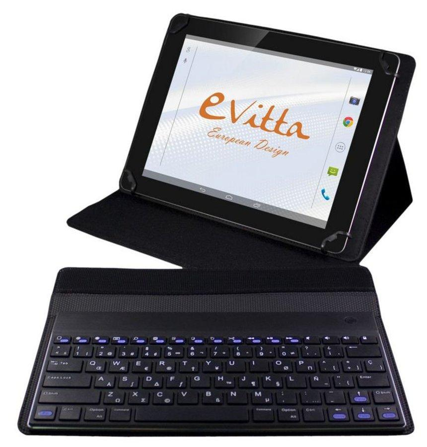 Funda para tablet de 7 y 8 pulgadas - E-vitta KeyTab Advance BT Black, con teclado Bluetooth,