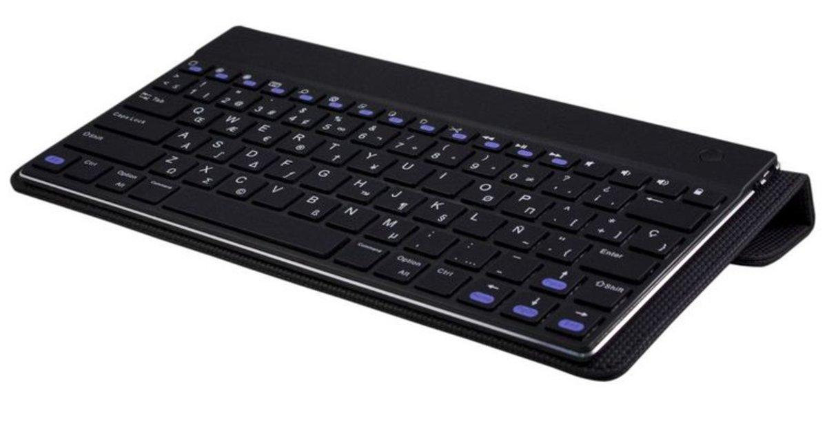 Funda para tablet de 7 y 8 pulgadas - E-vitta KeyTab Advance BT Black, con teclado Bluetooth,