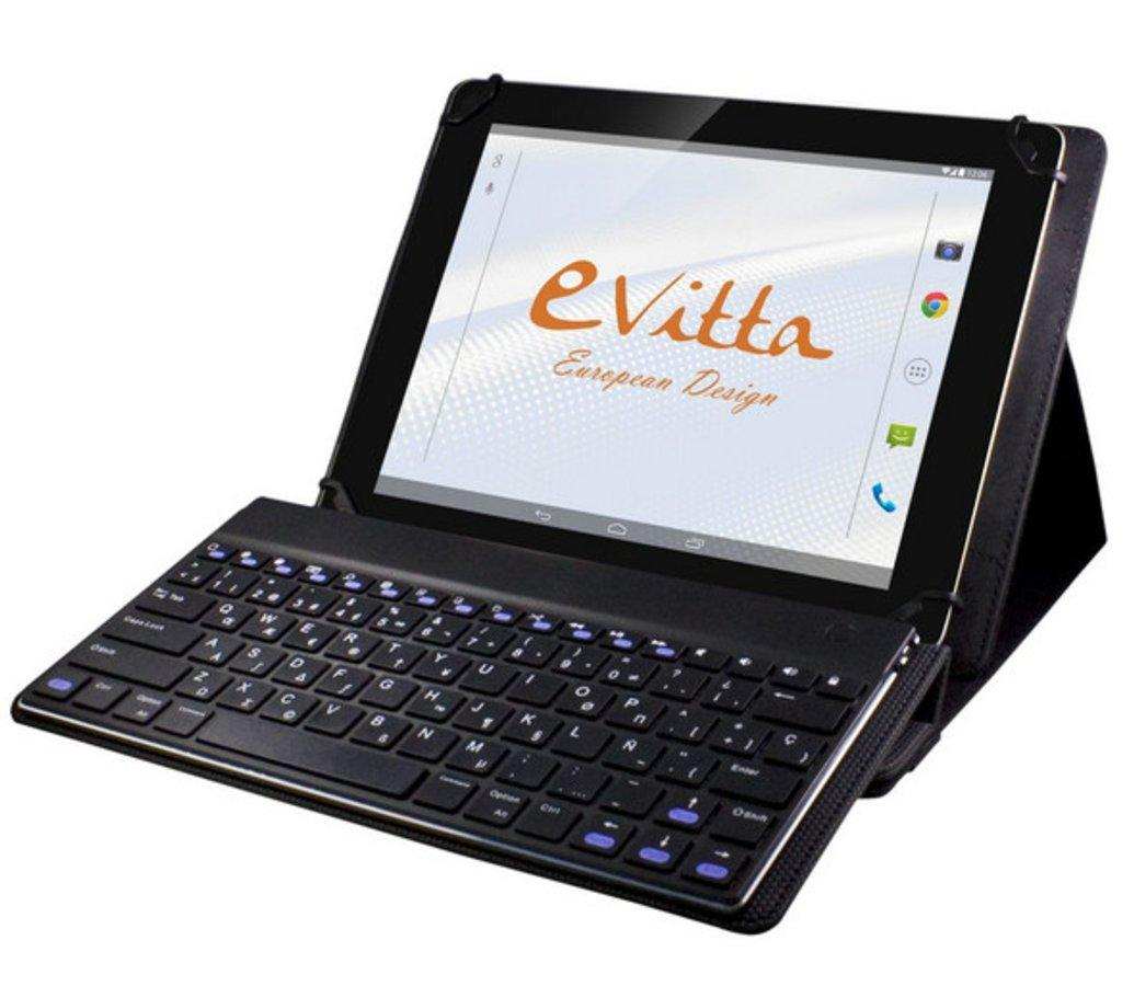 Funda con teclado para tablet de 9,7-10,1 pulgadas - E-vitta KeyTab Advance, negra, interior