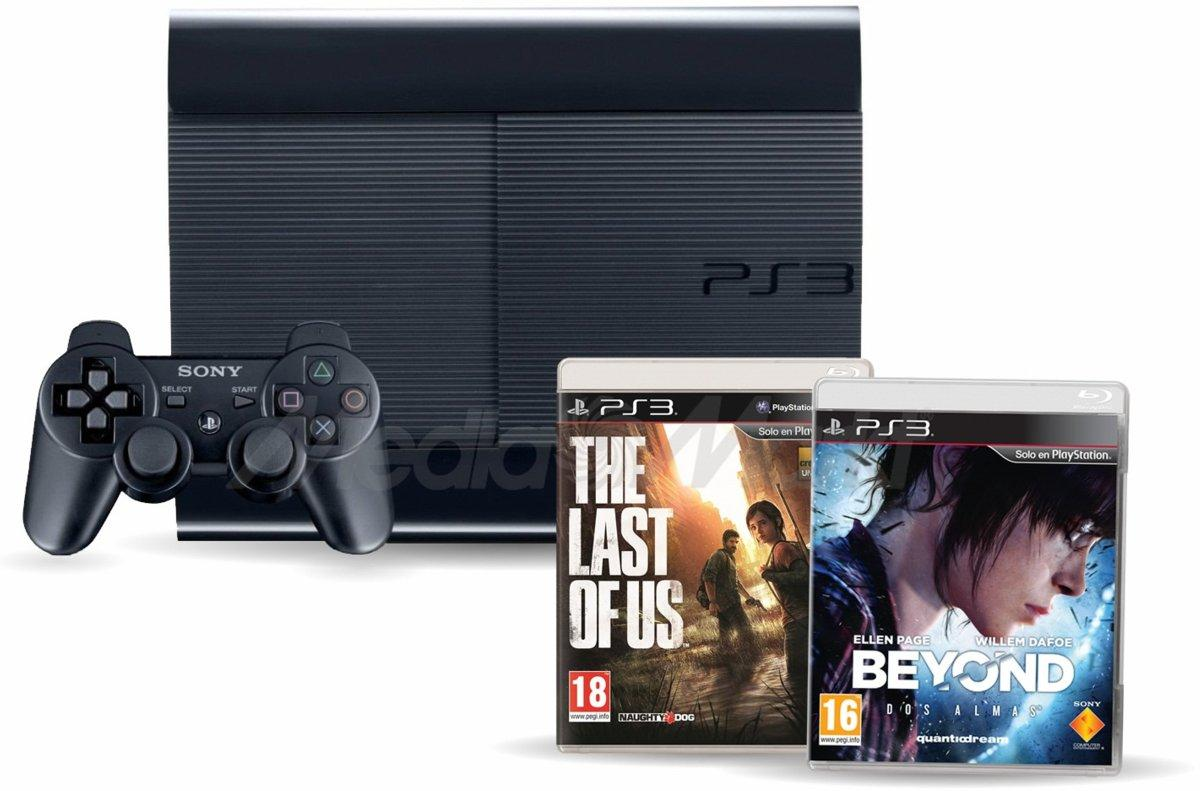Consola - Sony - PS3 Negra, 500Gb + Beyond: Two Souls + The Last of Us