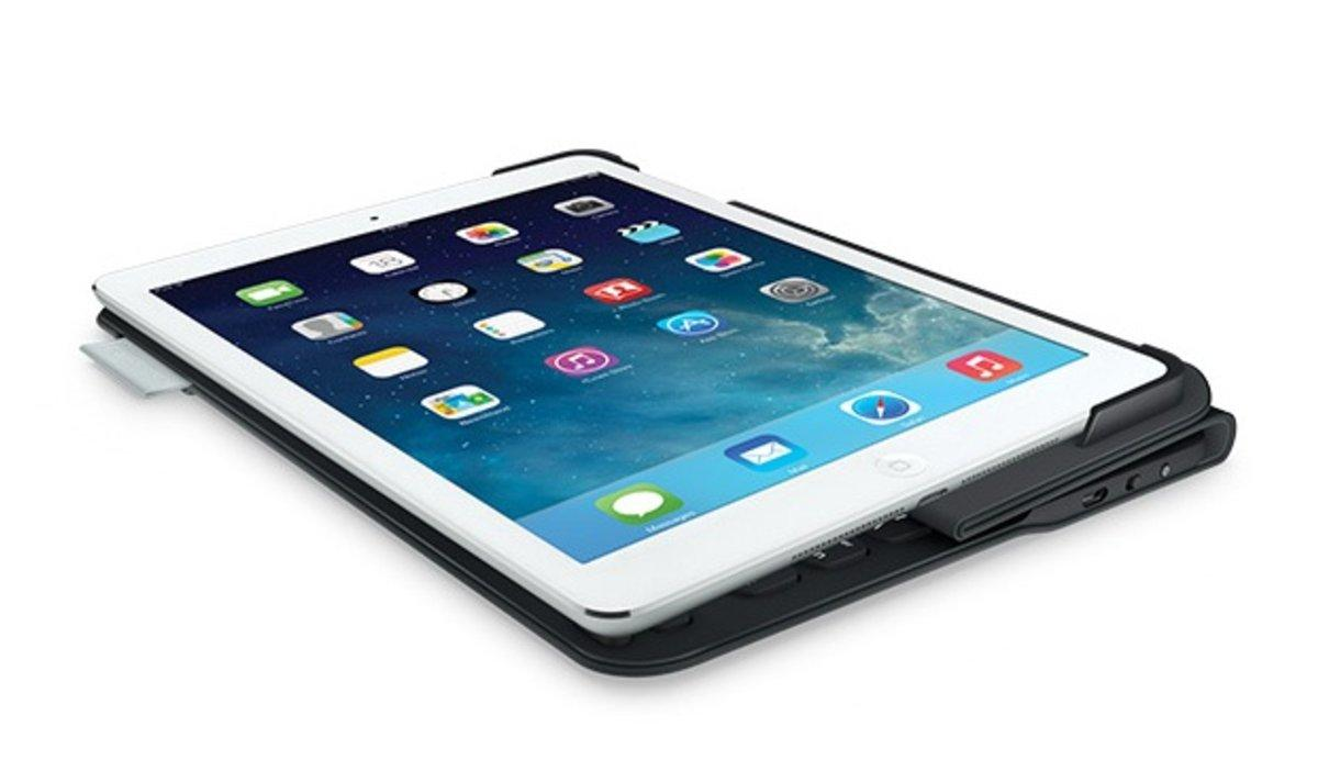 Funda con teclado para iPad Air - Logitech Ultrathin Keyboard Folio, Bluetooth, soporte, color
