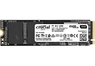 CRUCIAL CT500P1SSD8 Festplatte, 500 GB SSD M.2 via PCIe, intern