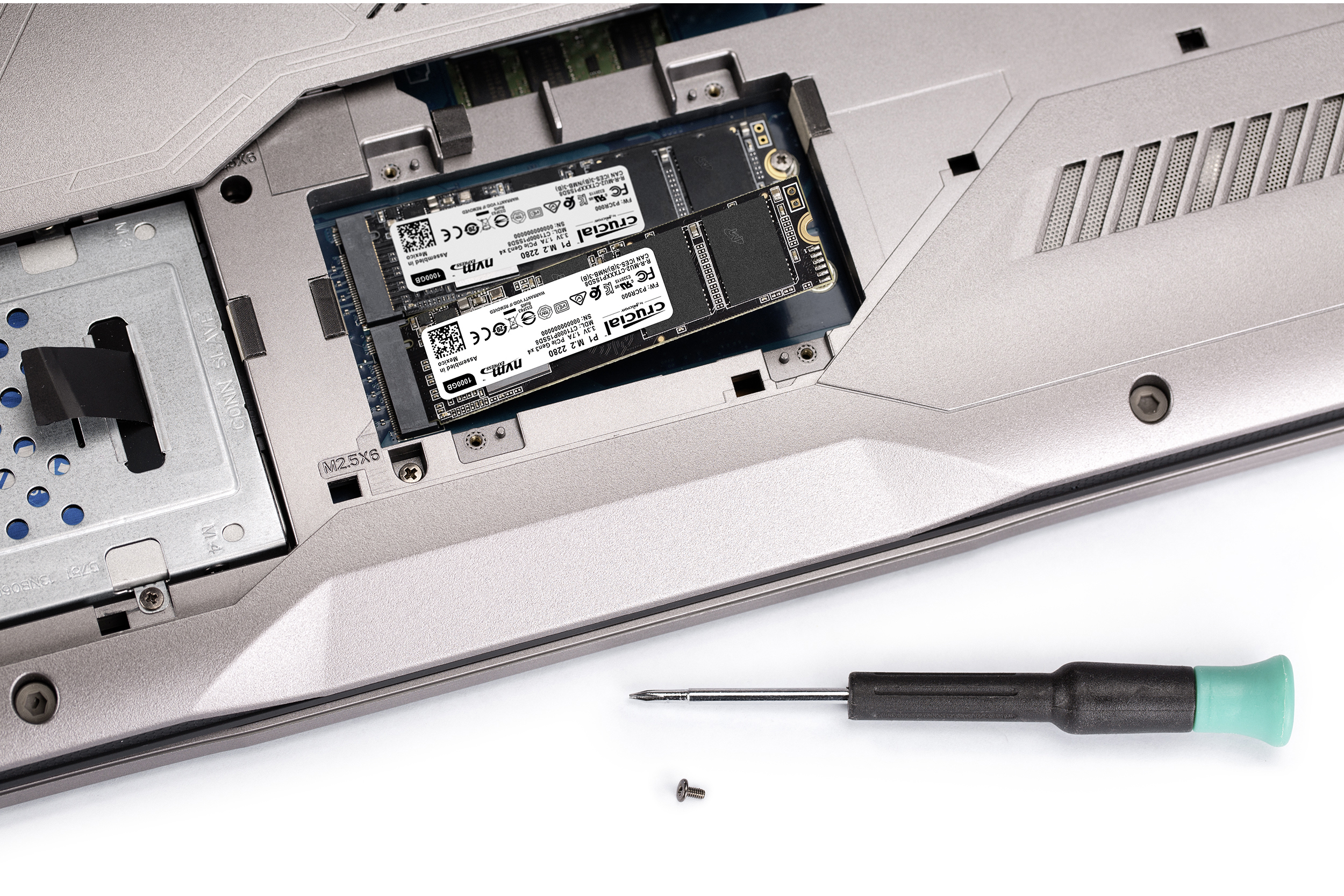 CRUCIAL CT500P1SSD8 Festplatte, 500 GB SSD M.2 via PCIe, intern
