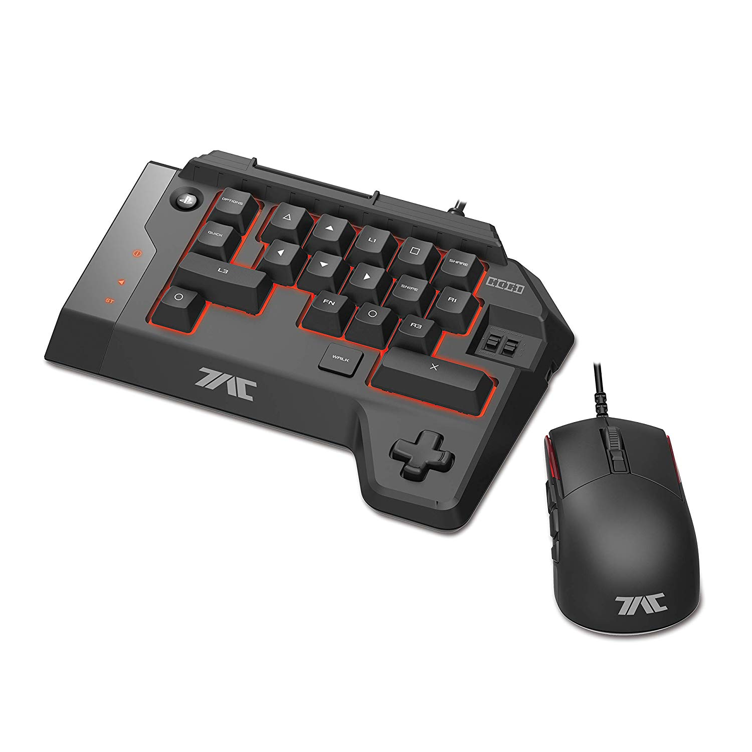 Teclado | Hori HPS4-008E TAC Four, Para PS3, PS4 y PC, Teclado y ratón